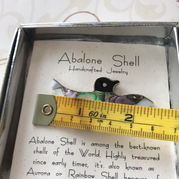Abalone Shell Handcrafted Beautiful Bird Pin. - Picture 5 of 5